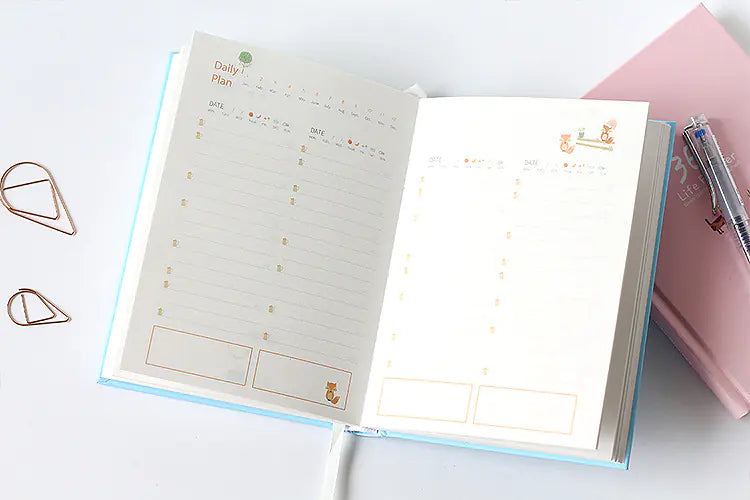 Colorful Hardcover Planner Notebook for Scheduling